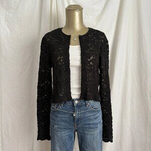 Y2K Black Lace Jacket S